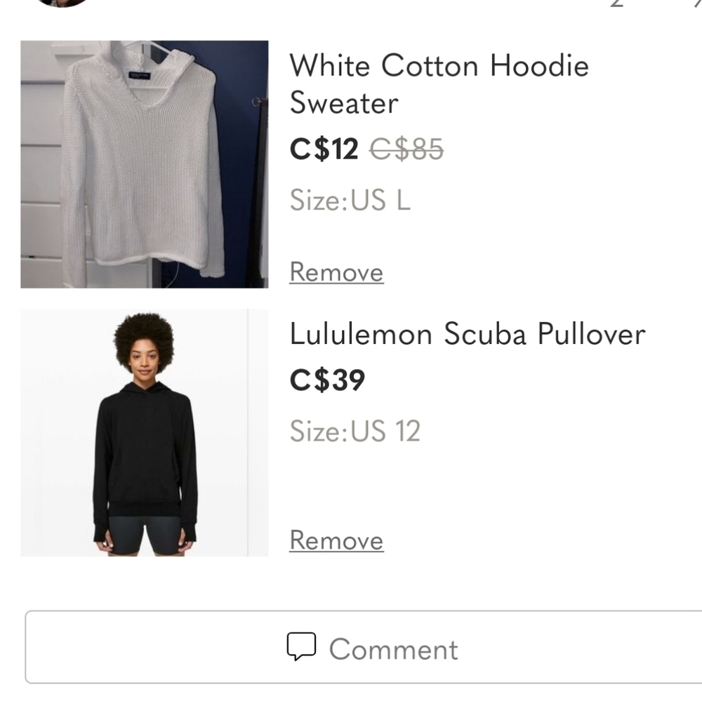 lululemon athletica Black Scuba Pullover Hoodie